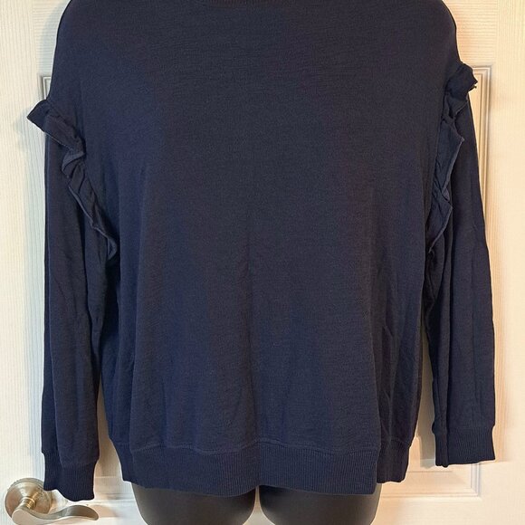 Time and Tru Dark Blue Pullover Sweater - Picture 2 of 8